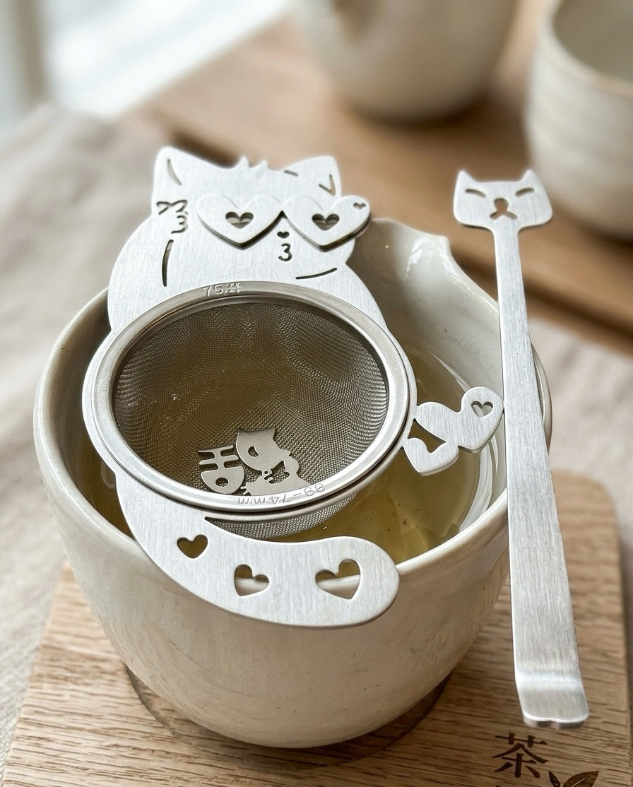 Loving Cat Matcha Stencil Set (with Spoon)
